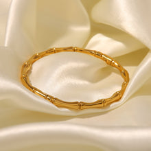 Load image into Gallery viewer, 18K Gold Fashion Simple Bamboo Closed Design Versatile Bracelet